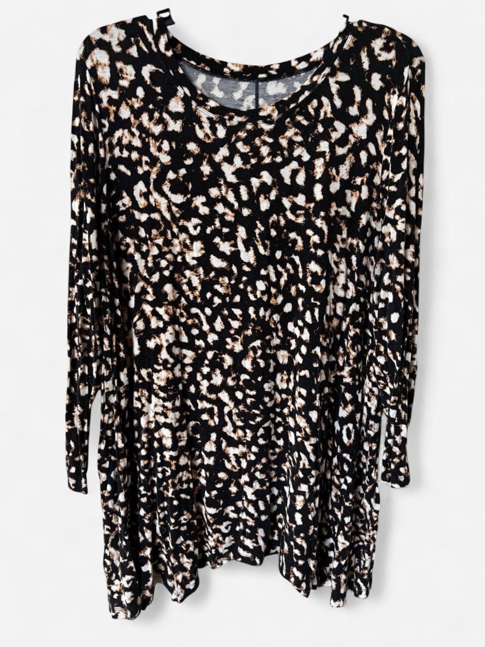 New-directions Women's Leopard Print Tunic Blouse